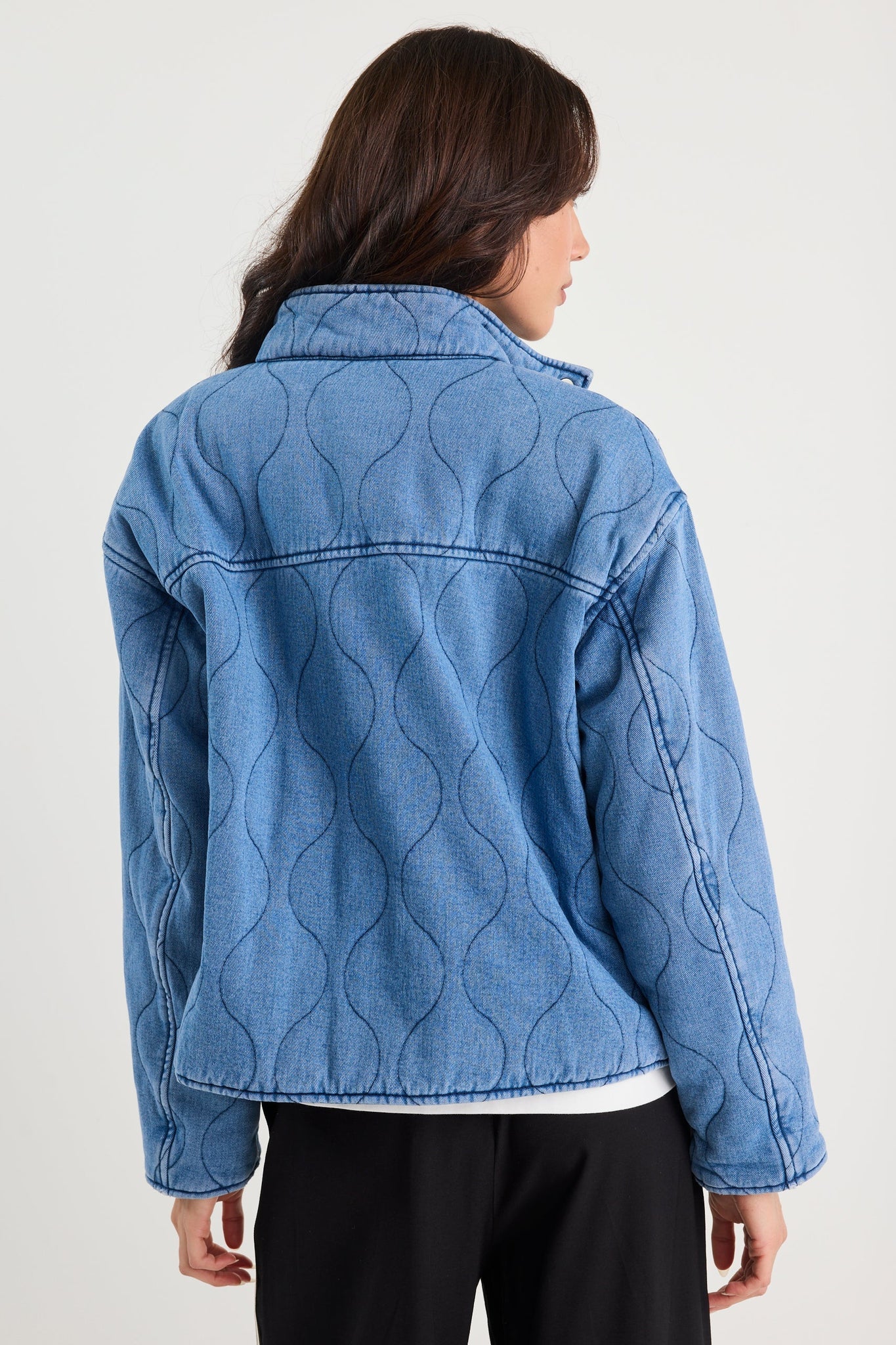 STORIES BE TOLD - APEX QUILTED JACKET - STORM BLUE
