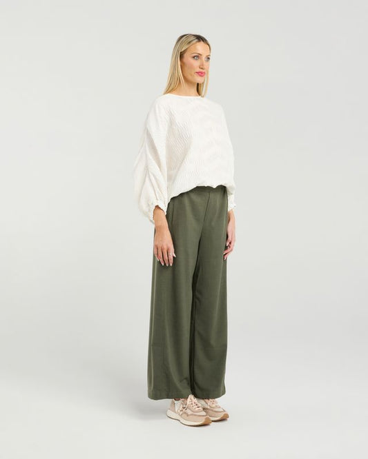ET ALIA AURA TOP - BLANC PLEAT