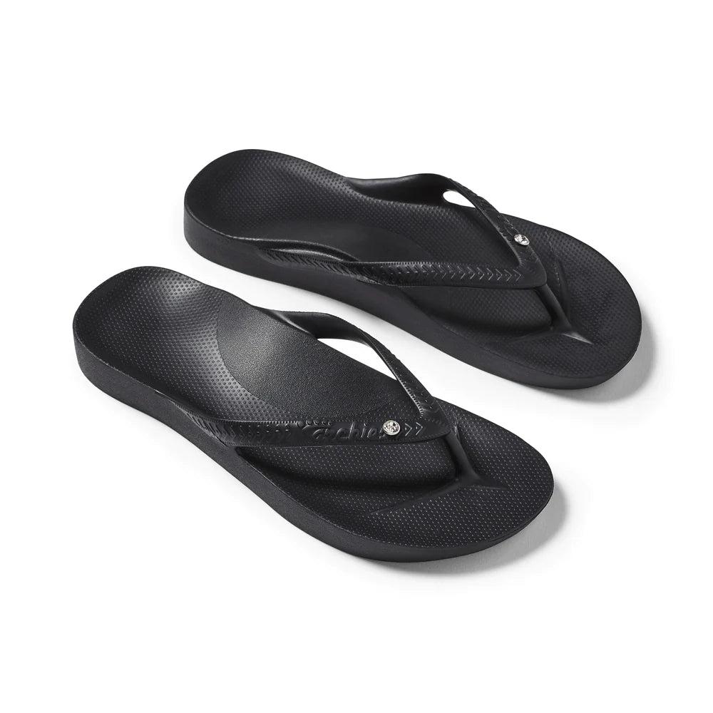 ARCHIES FOOTWEAR JANDALS - BLACK-CRYSTAL