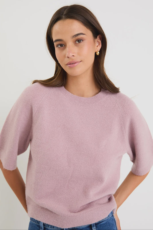 AMONG THE BRAVE - ASSEMBLE RAGLAN KNIT TEE - BLUSH