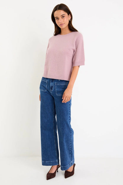 AMONG THE BRAVE - ASSEMBLE RAGLAN KNIT TEE - BLUSH
