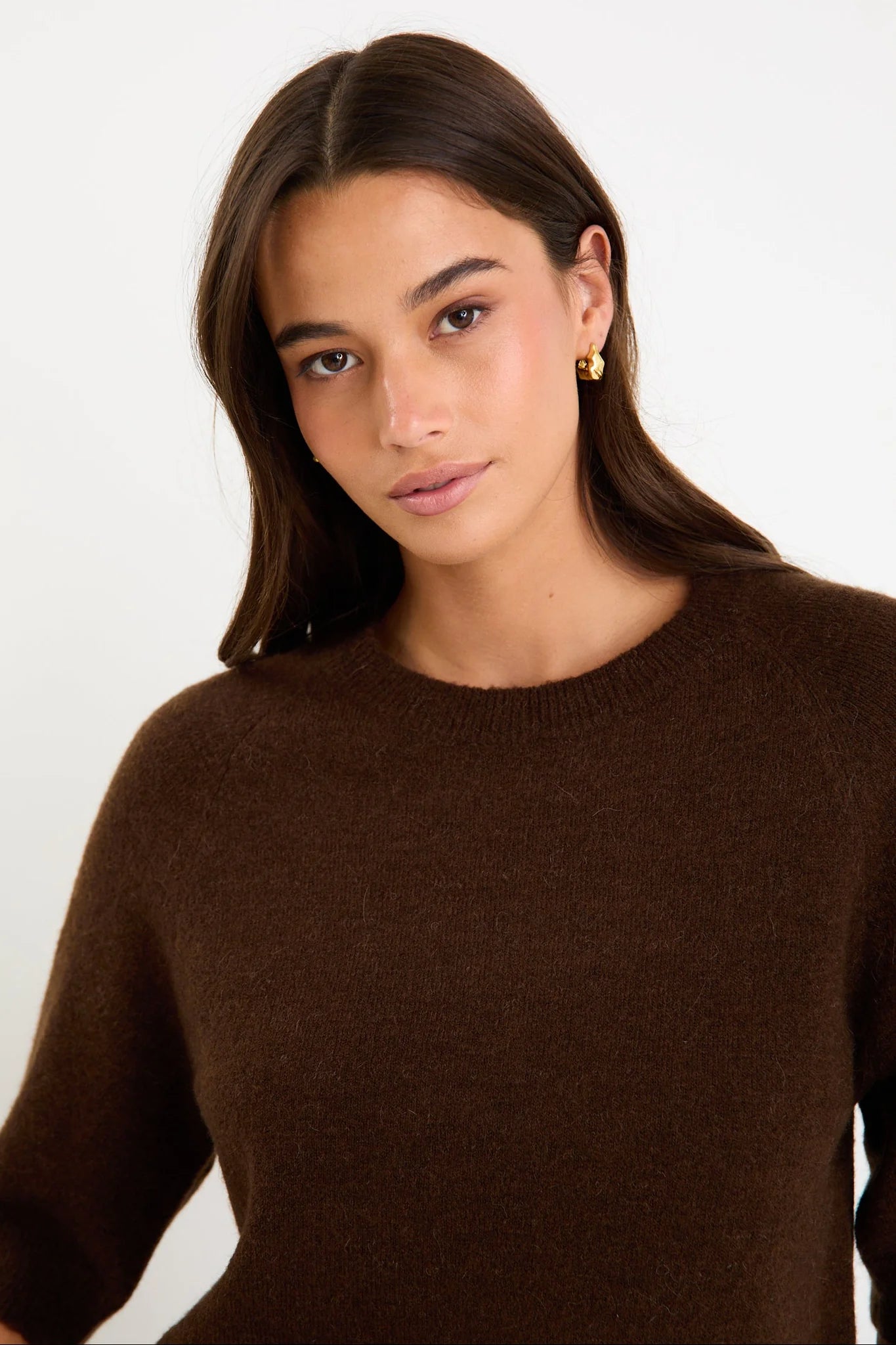 AMONG THE BRAVE - ASSEMBLE RAGLAN KNIT TEE -  CHOCOLATE