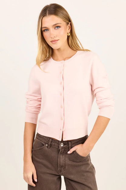 STORIES BE TOLD AUTOGRAPH CARDIGAN - BLUSH