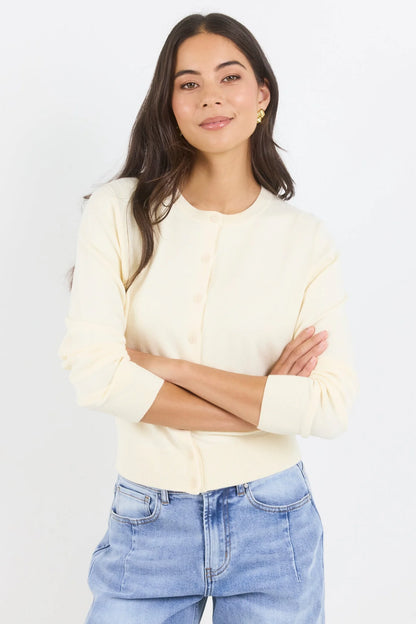STORIES BE TOLD - AUTOGRAPH CARDIGAN - BUTTER