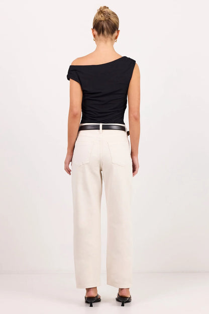 IVY & JACK TRADITION BARREL JEANS - ECRU