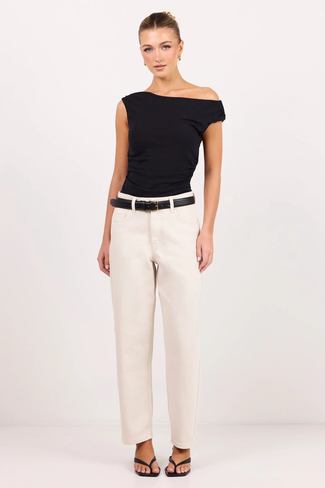 IVY & JACK TRADITION BARREL JEANS - ECRU