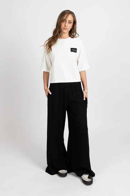 FEDERATION BADGE KNIT TOP - IVORY