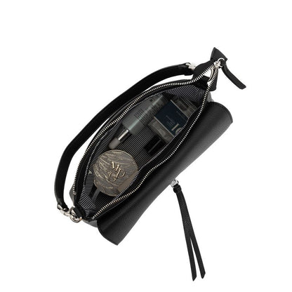 BLACK CAVIAR BAGS - BECKY FLAP CROSSBODY - BLACK