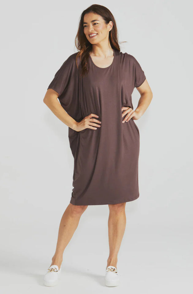 BETTY BASICS MAUI DRESS - NUTMEG - BB577