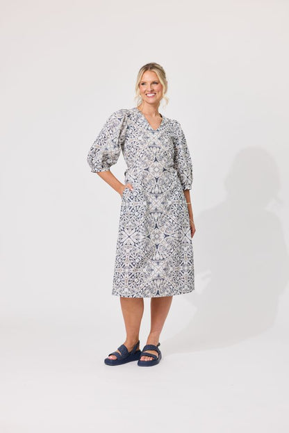 LEMON TREE DESIGN - NIKA DRESS - MOSAIC PRINT