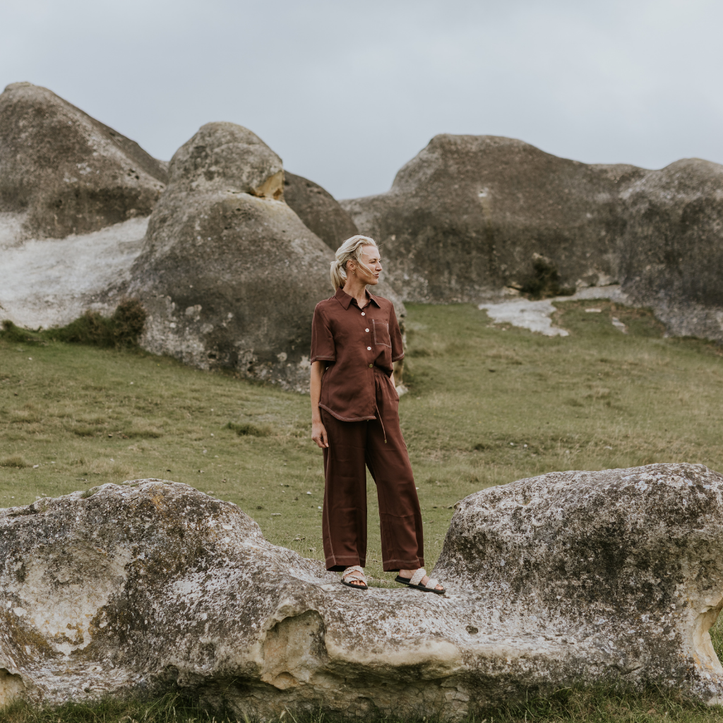 MOKE NZ BOWIE WOMEN'S PANTS - COCOA