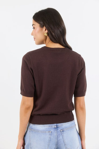 STORIES BE TOLD - EDITION KNIT TEE - CHOCOLATE
