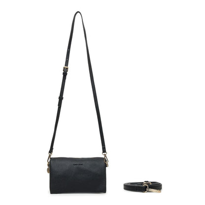 BLACK CAVIAR BAGS - EDIE CROSSBODY - BLACK