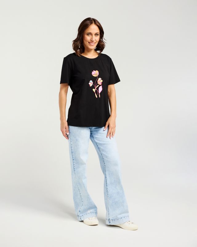 ZAFINA LARA T-SHIRT - BLACK