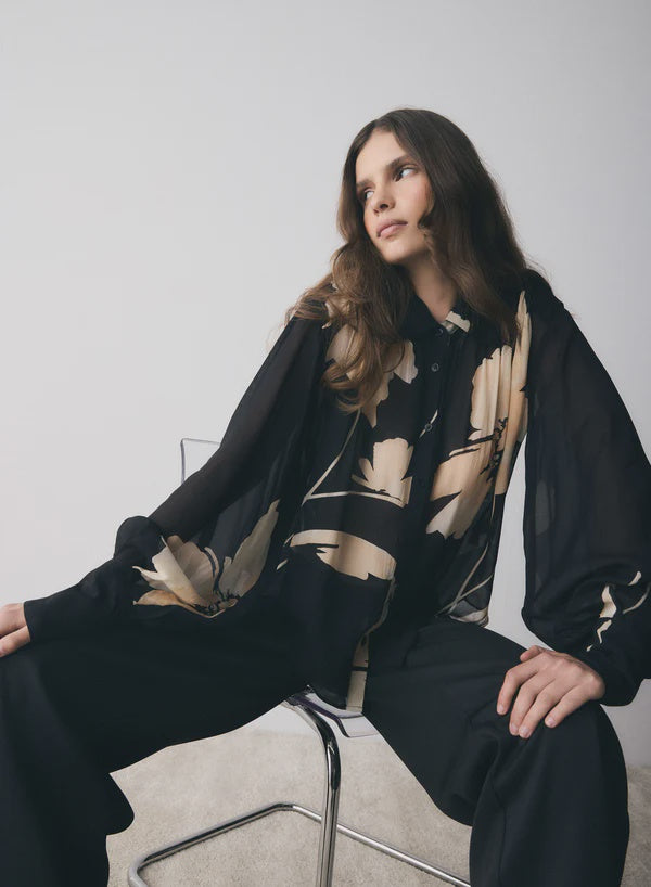ESMAEE COMPOSITION SHIRT - BLACK PRINT