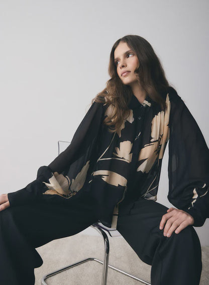 ESMAEE COMPOSITION SHIRT - BLACK PRINT