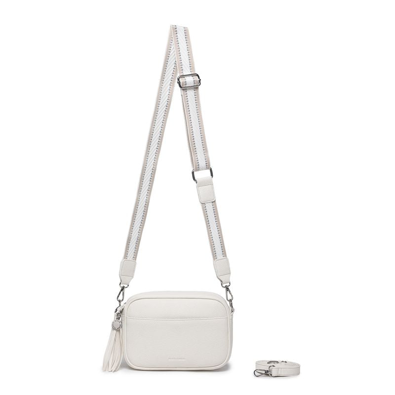 BLACK CAVIAR BAGS - INDIE CROSSBODY - WHITE