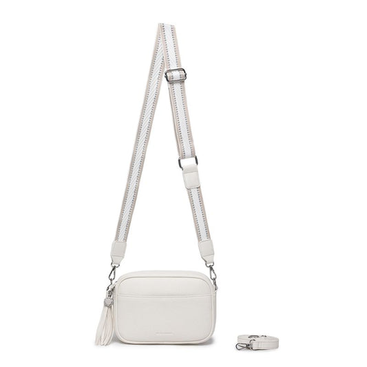BLACK CAVIAR BAGS - INDIE CROSSBODY - WHITE