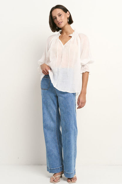 IVY & JACK CLOSURE SHORT SLEEVE TOP - IVORY