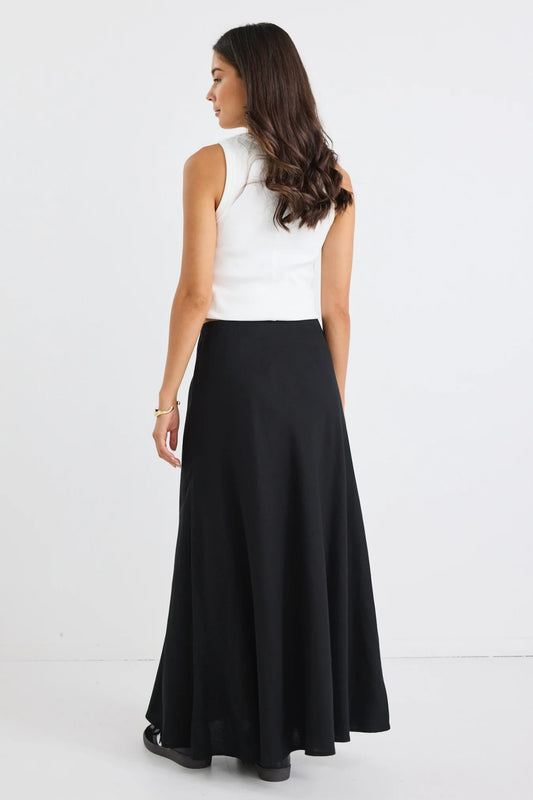 RE:UNION LAGOS MAXI SKIRT - BLACK