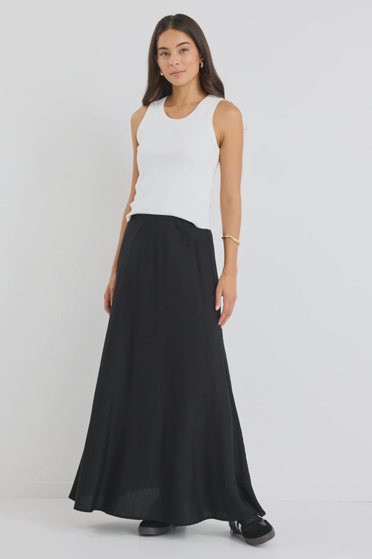 RE:UNION LAGOS MAXI SKIRT - BLACK