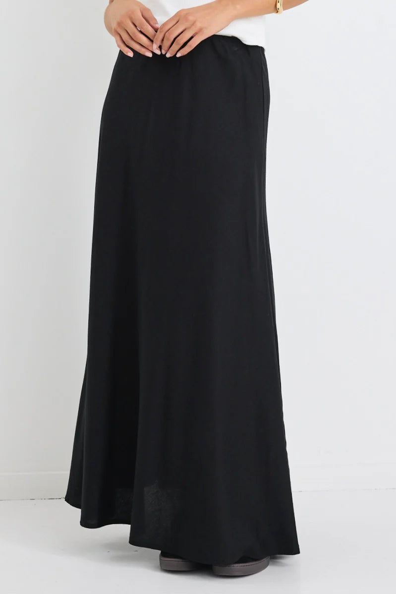 RE:UNION LAGOS MAXI SKIRT - BLACK