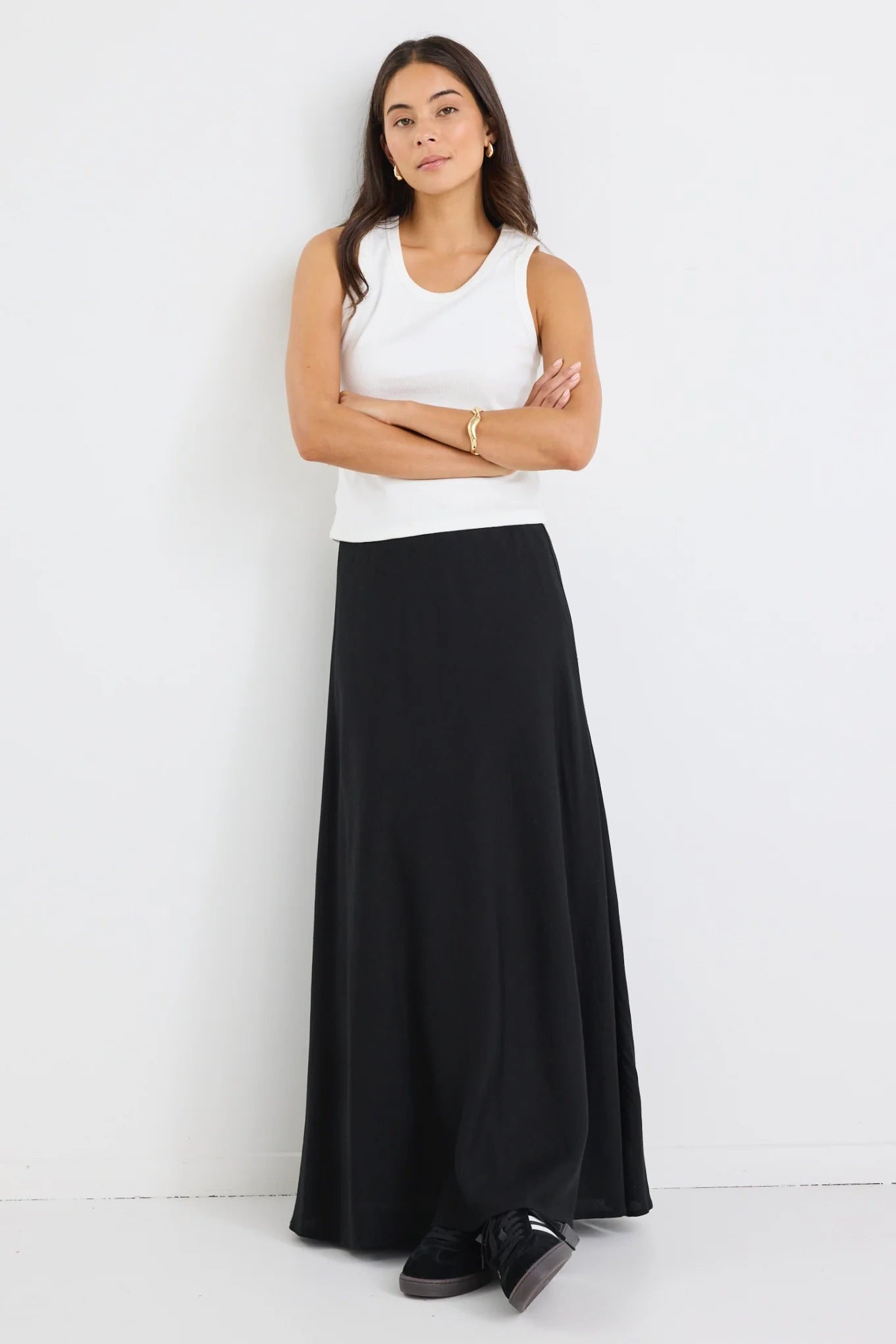 RE:UNION LAGOS MAXI SKIRT - BLACK