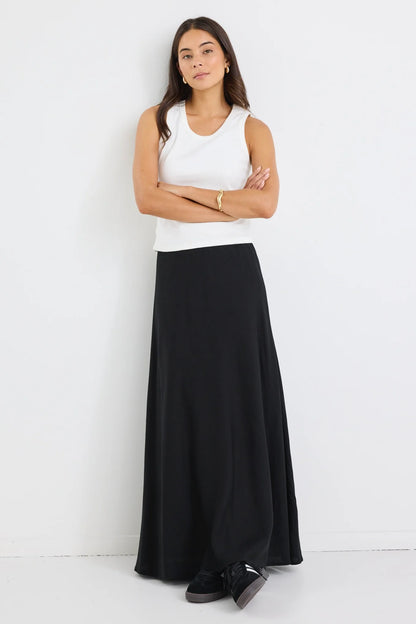 RE:UNION LAGOS MAXI SKIRT - BLACK