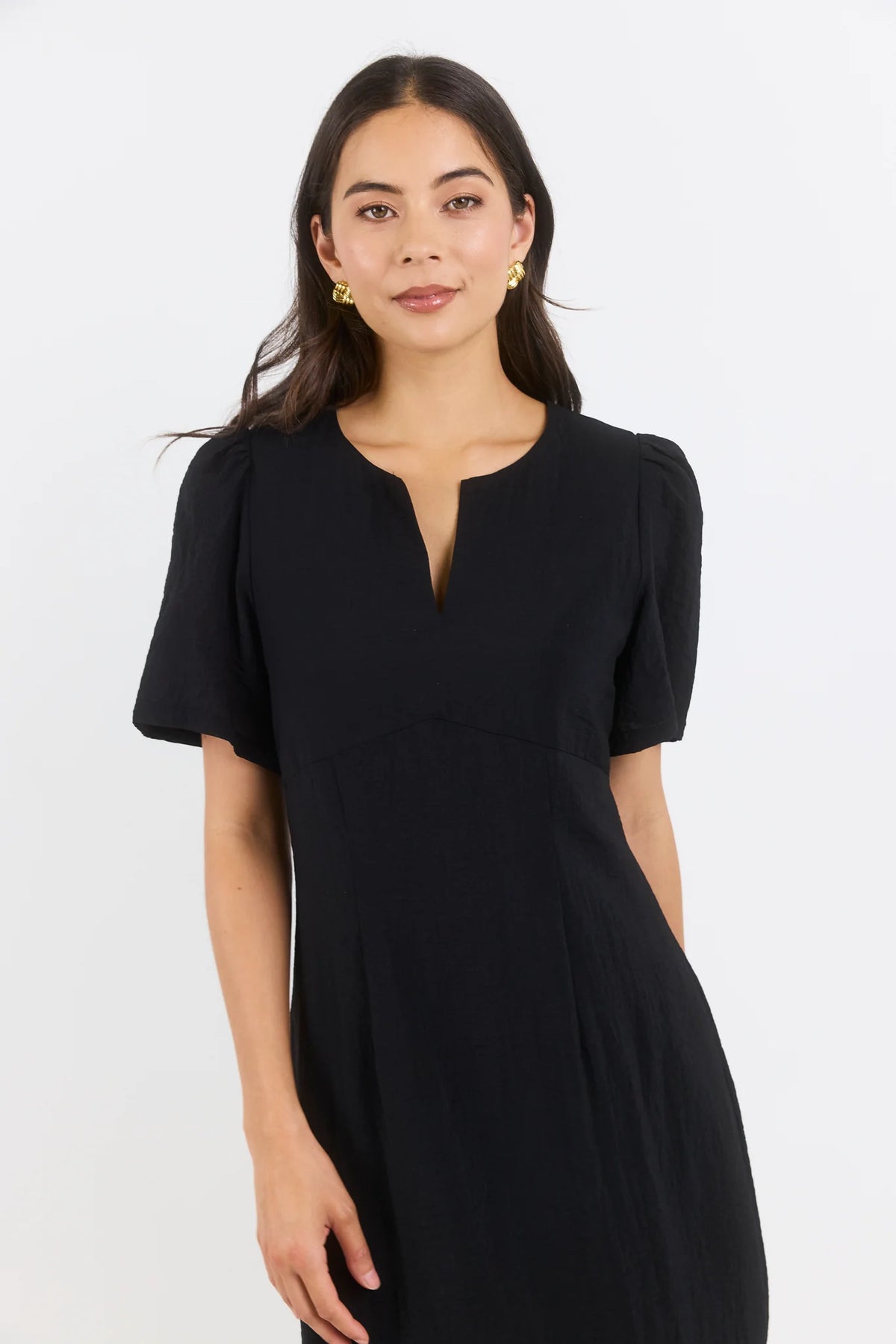 STORIES BE TOLD COMMAND MAXI DRESS - BLACK TEXTURE