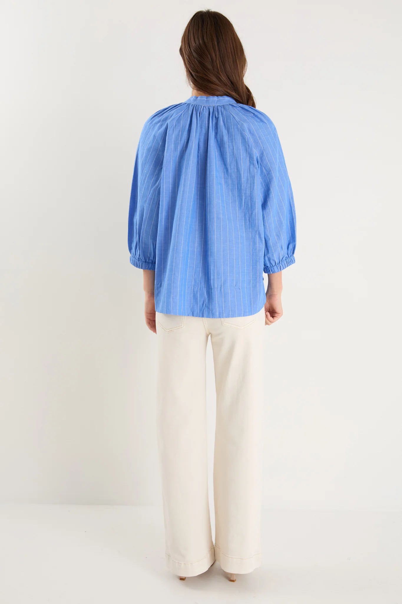 BY ROSA COMPLIMENT TOP - FRENCH BLUE STRIPE