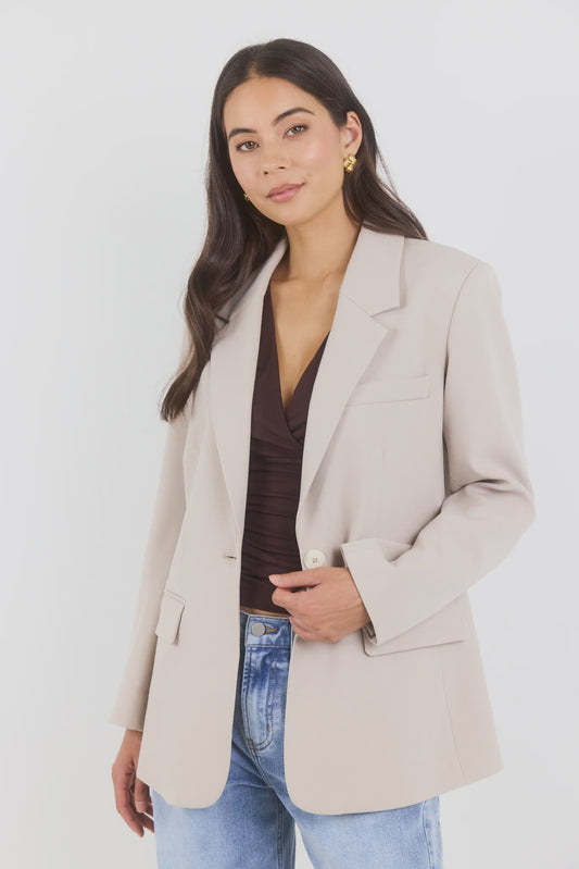 BY ROSA - CONFINE BLAZER - TAUPE