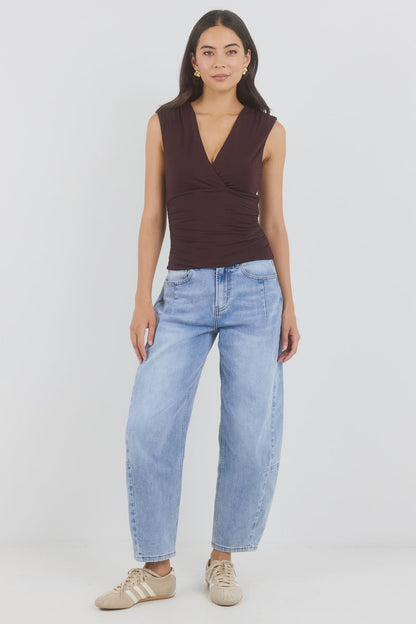 AMONG THE BRAVE - GRADUATE BARREL JEANS - LIGHT BLUE