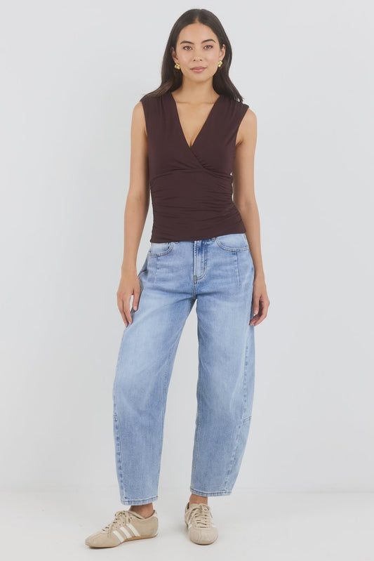 AMONG THE BRAVE - GRADUATE BARREL JEANS - LIGHT BLUE