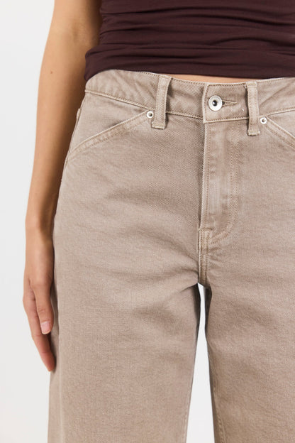 STORIES BE TOLD - IDOLISE BARREL JEAN - TAUPE