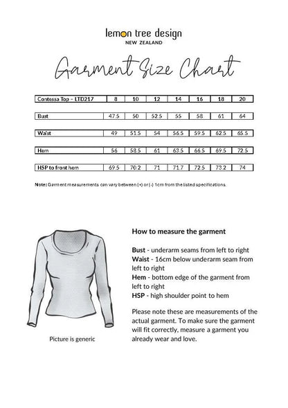 LEMON TREE DESIGN - CONTESSA TOP - GARDEN PRINT