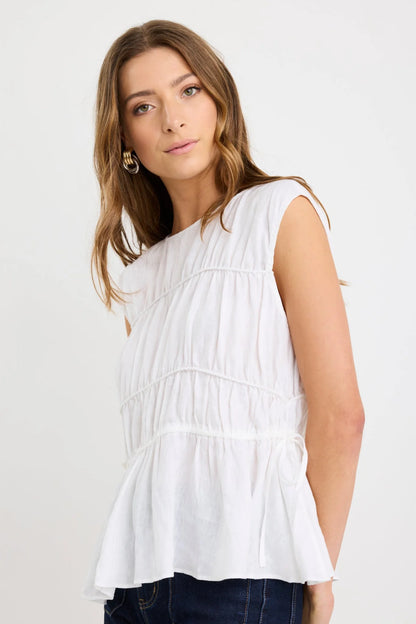 STORIES TO BE TOLD CONTEXT SLEEVELESS TOP - IVORY