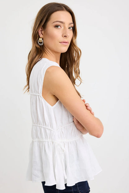 STORIES TO BE TOLD CONTEXT SLEEVELESS TOP - IVORY