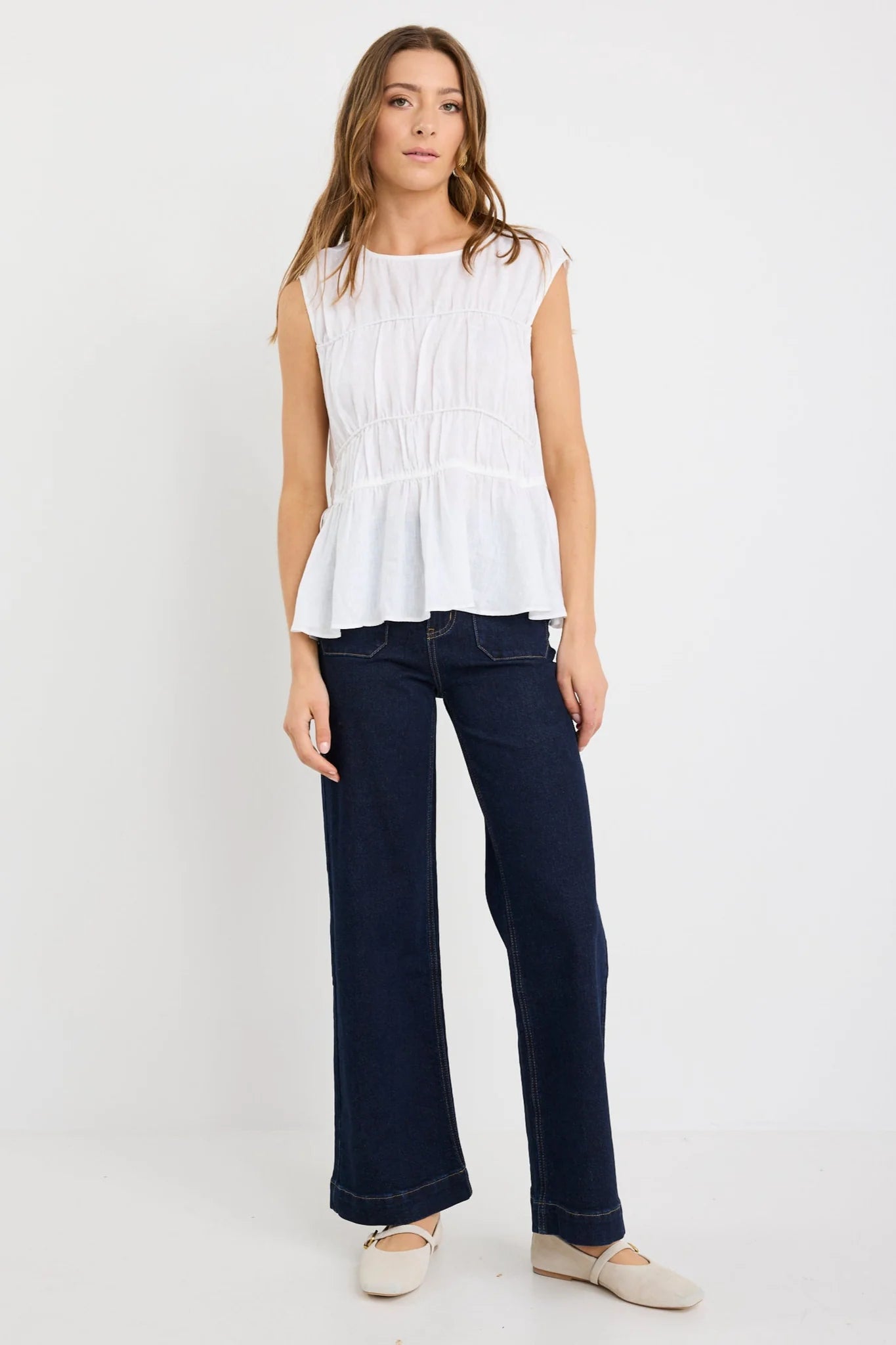 STORIES TO BE TOLD CONTEXT SLEEVELESS TOP - IVORY