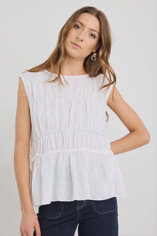 STORIES TO BE TOLD CONTEXT SLEEVELESS TOP - IVORY