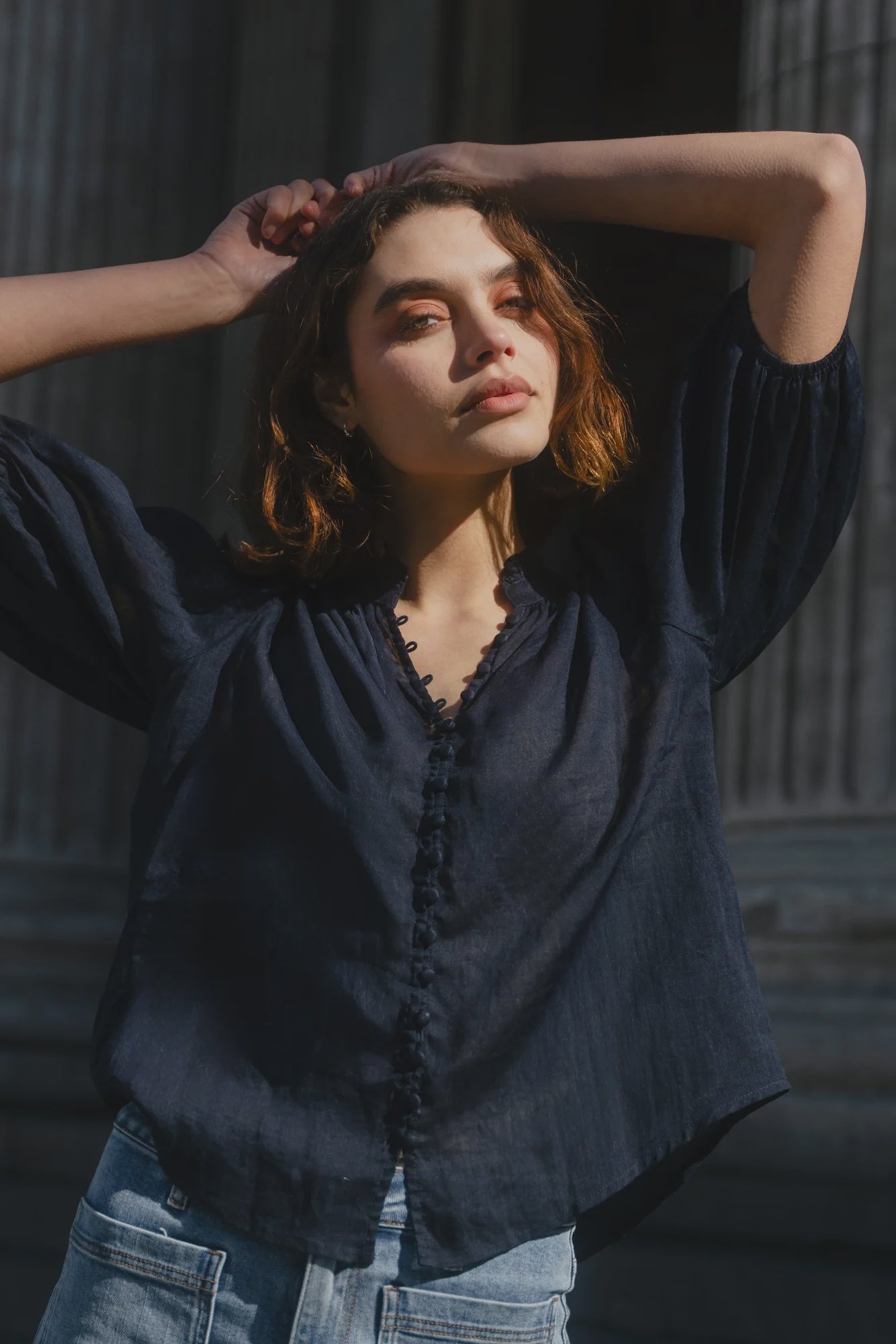 IVY & JACK CONTINUANCE SS TOP - NAVY