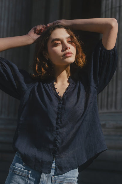 IVY & JACK CONTINUANCE SS TOP - NAVY