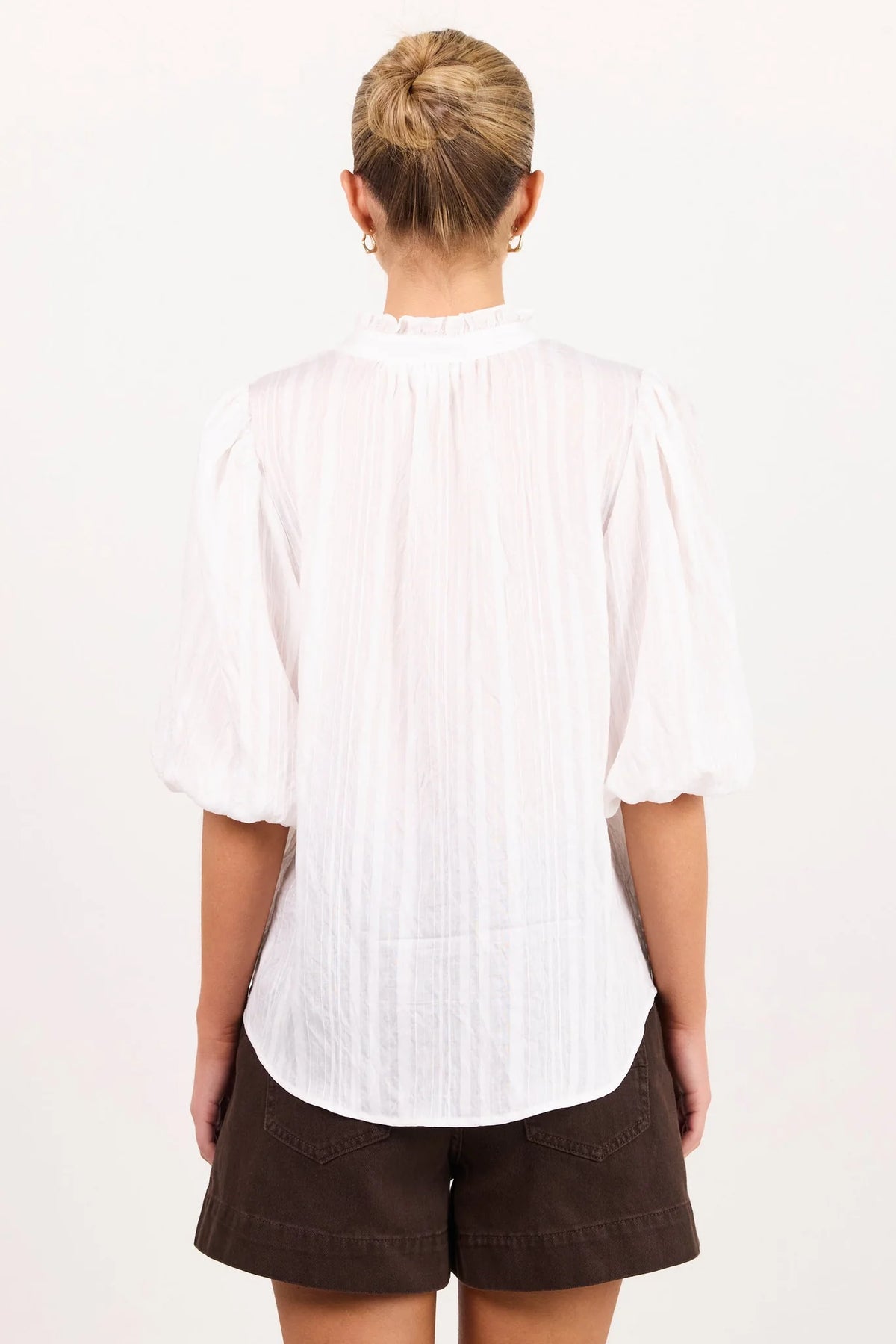 IVY & JACK CONTINUANCE SELF STRIPE TOP - IVORY SELF STRIPE