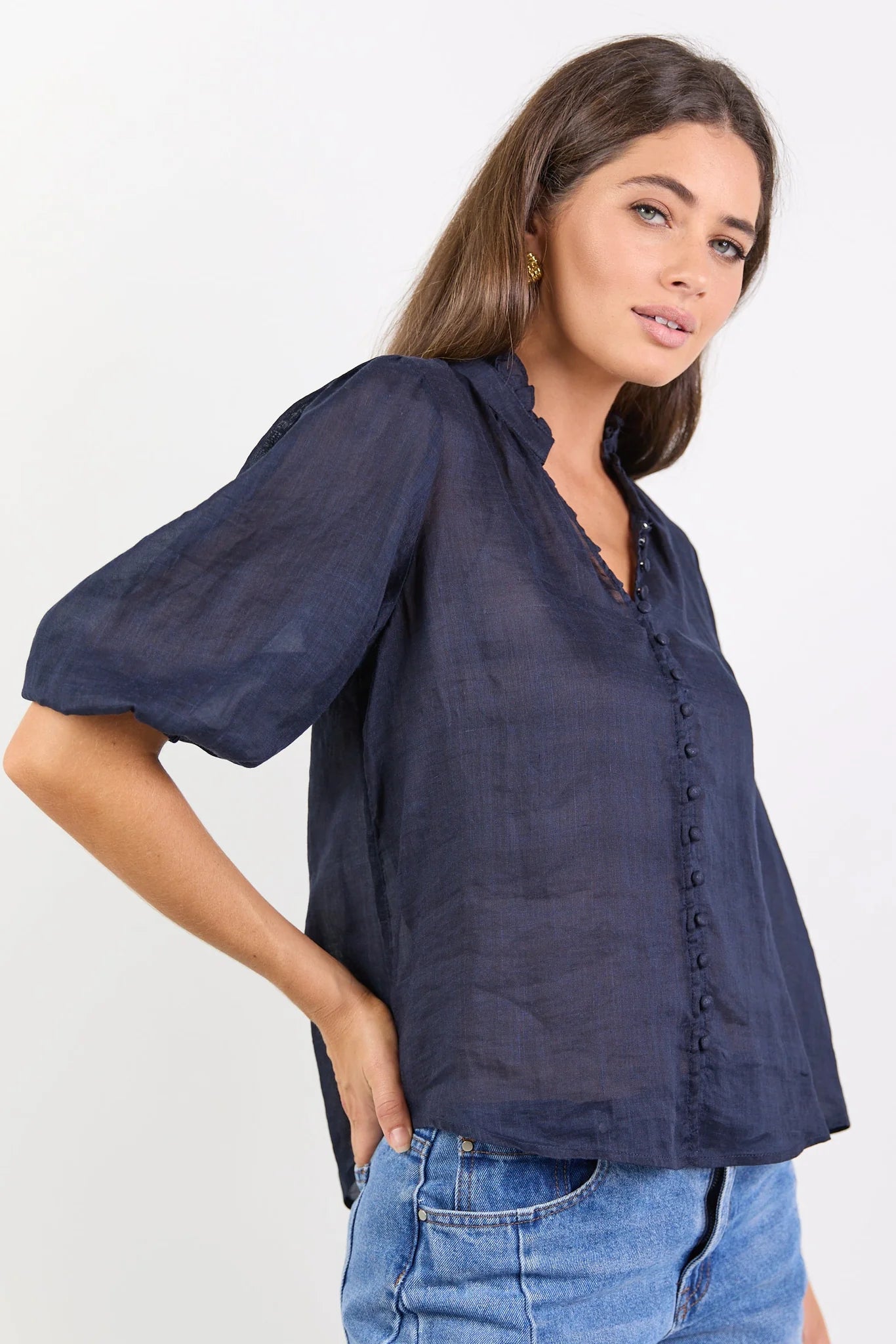 IVY & JACK CONTINUANCE SS TOP - NAVY