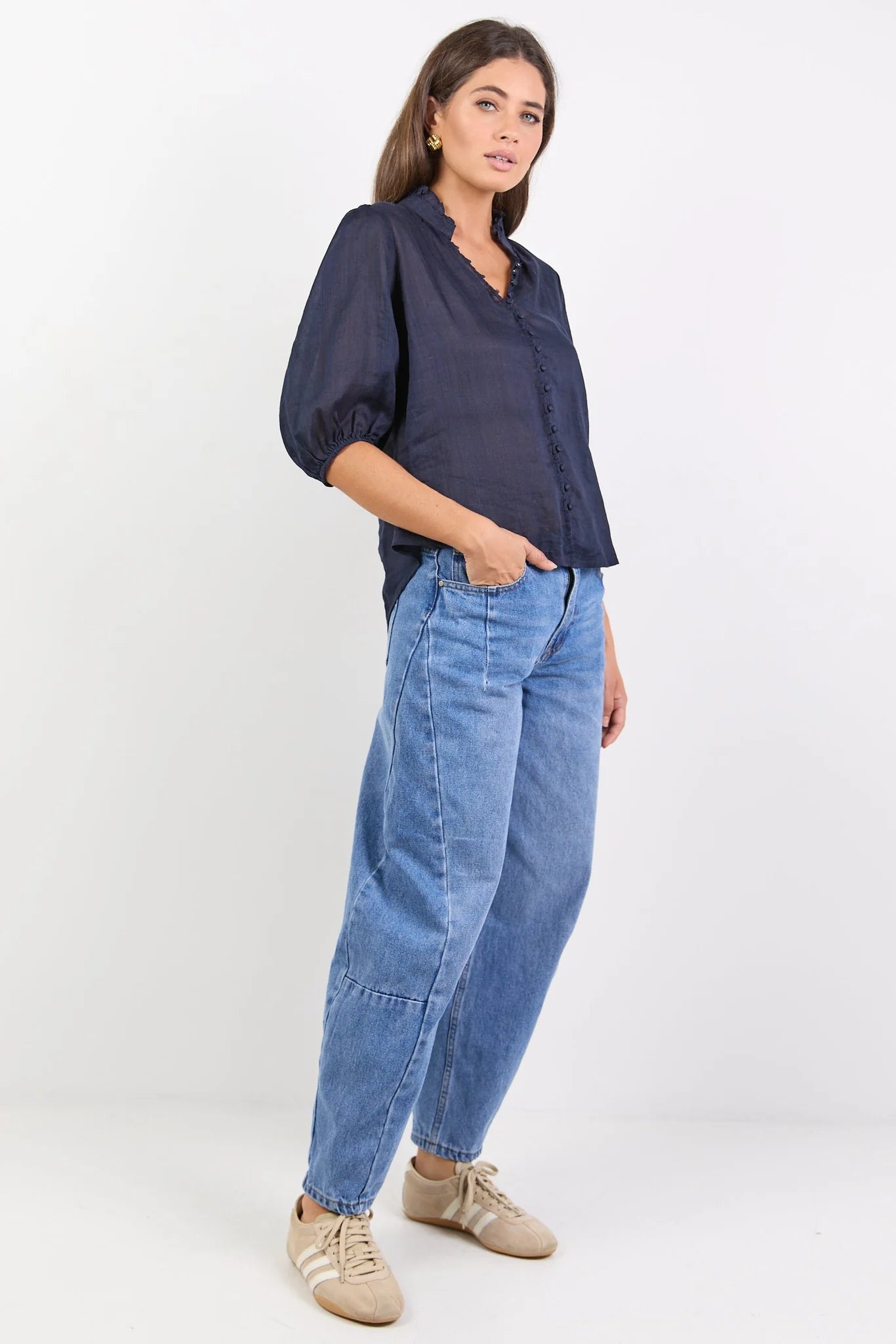 IVY & JACK CONTINUANCE SS TOP - NAVY