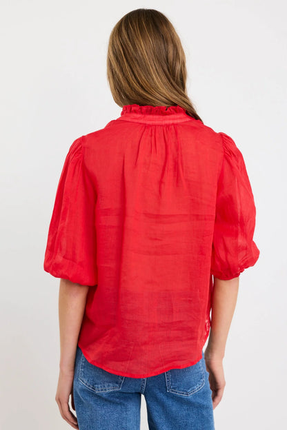 IVY & JACK CONTINUANCE BUTTONED TOP - POPPY