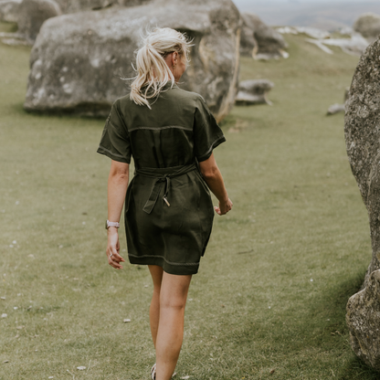 MOKE NZ CORA WOMEN'S SHIRT DRESS - BONSAI