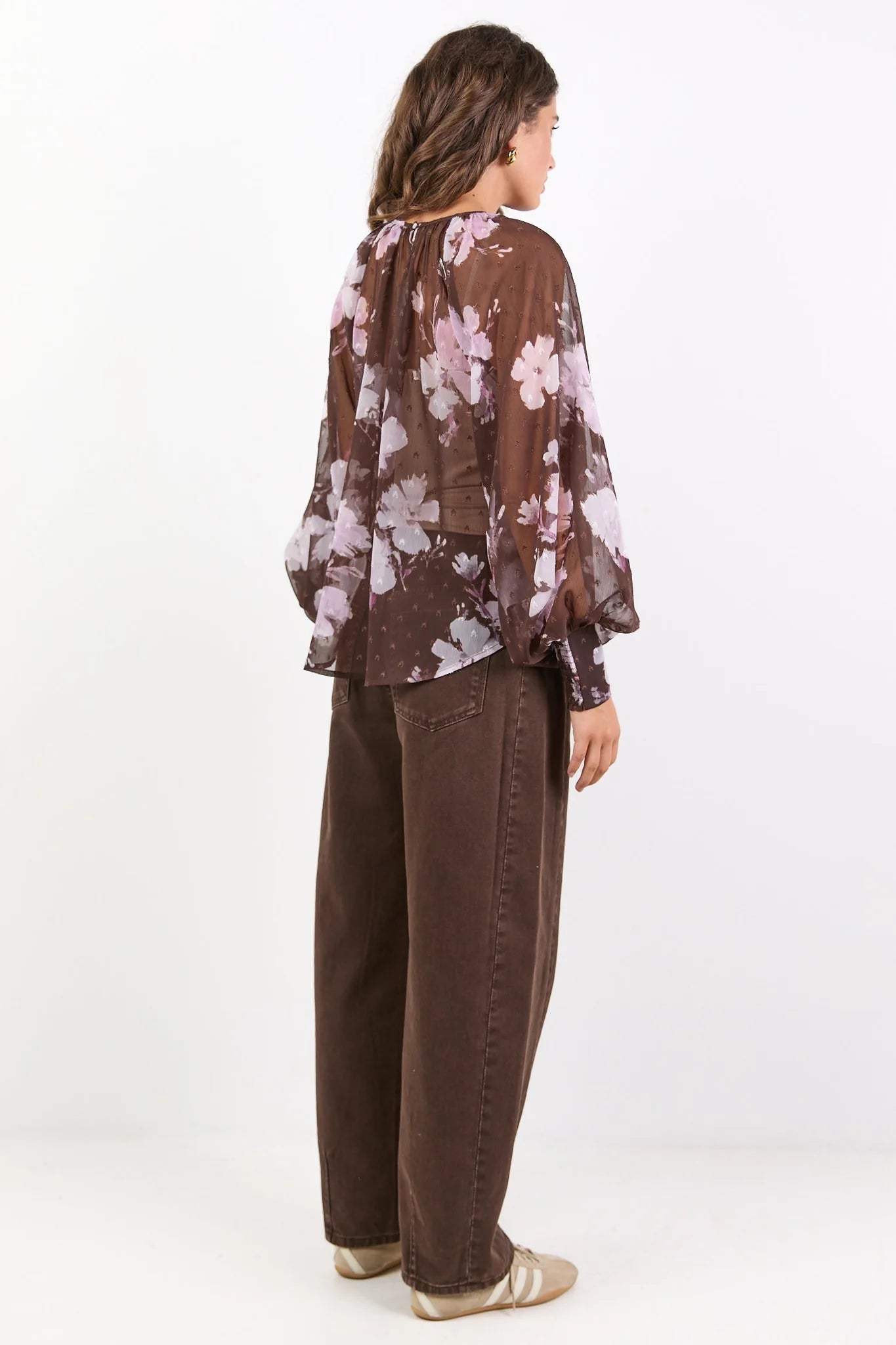 STORIES BE TOLD COSMOPOLITAN L/S TOP - COCOA BLOSSOM