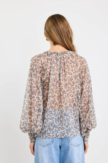 STORIES BE TOLD COSMOPOLITAN L/S TOP - LEOPARD PRINT