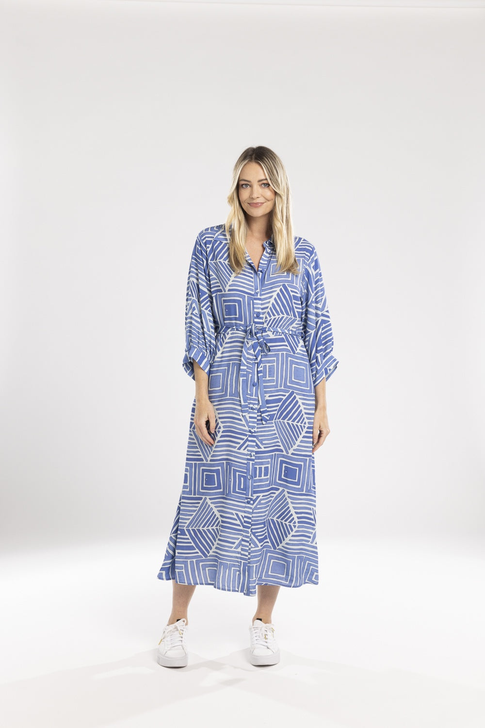MI MOSO DANI DRESS - BLUE PRINT