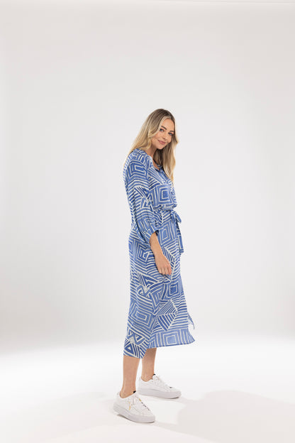 MI MOSO DANI DRESS - BLUE PRINT
